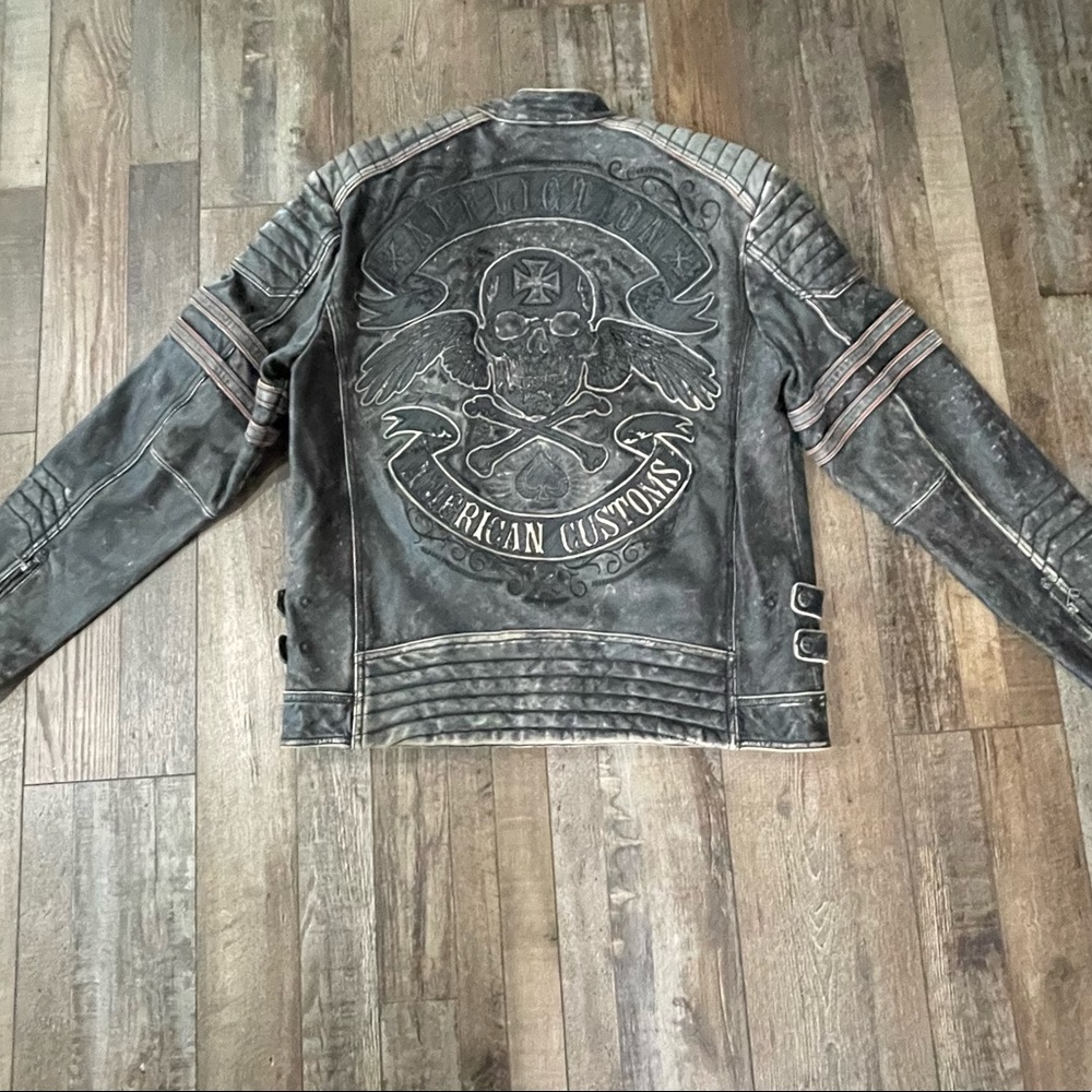 Men’s Affliction Limited Edition Fast Lane Leather Jacket XL